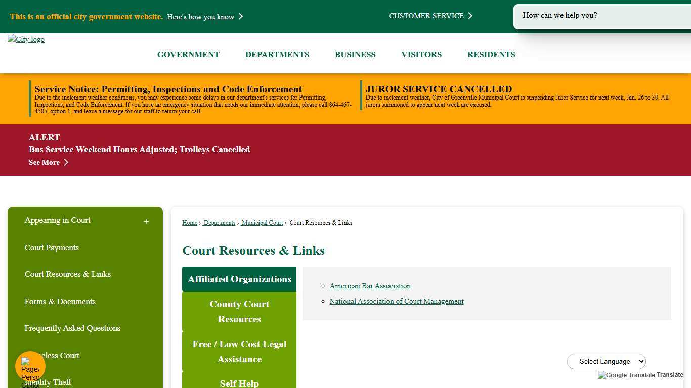 Court Resources & Links Greenville, SC - Official Website